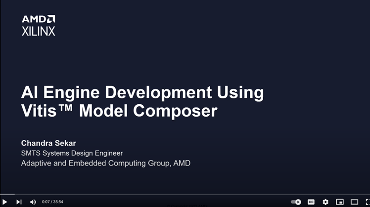 AI Engine Development Using Vitis Model Composer Video